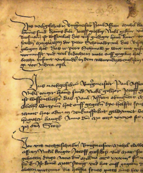 Schrift aus dem Mittelalter