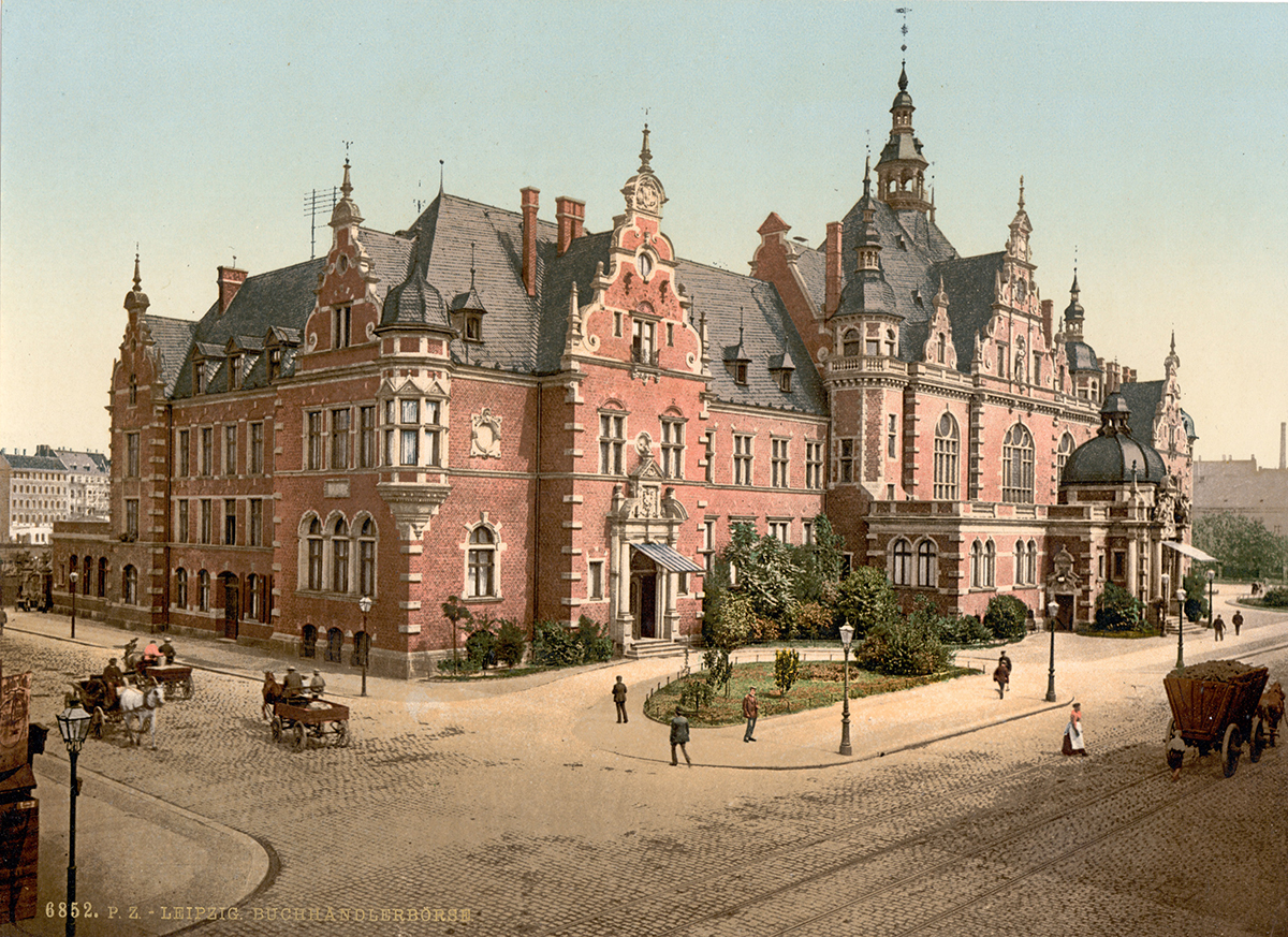 Das Buchhändlerhaus in der Hospitalstraße, um 1900
